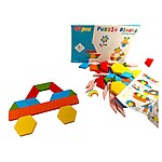 Joc Tangram din lemn cu 60 piese