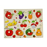 Puzzle încastru cu fructe, 11 piese - imagine 2