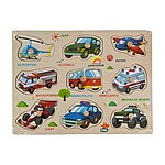 Puzzle încastru cu mijloace de transport în limba română, 9 piese - imagine 3