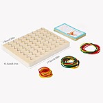Joc educativ de tip Montessori, Geoboard cu elastice, 3 ani+ - imagine 7