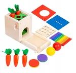 Cub educativ din lemn Montessori 4 in 1 - imagine 3
