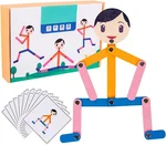 Joc din lemn Montessori pentru motricitate Wooden Man - imagine 2