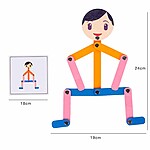 Joc din lemn Montessori pentru motricitate Wooden Man - imagine 3