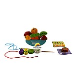 Balanță de șnuruit și stivuit din lemn, model cu legume - imagine 3