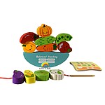 Balanță de șnuruit și stivuit din lemn, model cu legume - imagine 5