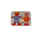 Puzzle magnetic îmbracă familia de ursuleți - tata și fetița, joc cu 36 piese - imagine 2