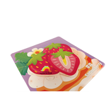 Set 6 carduri puzzle cu piese mari, model cu fructe - imagine 4