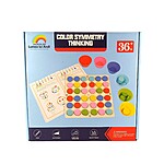 Joc Montessori simetria culorilor cu jetoane colorate - imagine 2