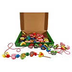 Joc cu mărgele de înșiruit/șnuruit Animal on the rope