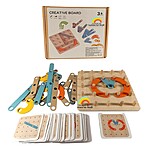 Joc educativ de tip Montessori, Creative Board, 3 ani+