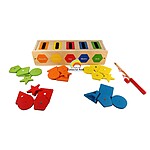 Joc clasificare forme și culori în limba romană, cu piese magnetice și undiță