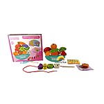 Balanță de șnuruit și stivuit din lemn, model cu legume