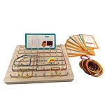 Joc educativ de tip Montessori, Geoboard cu elastice, 3 ani+ - imagine 9