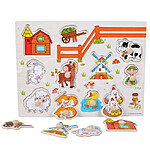 Puzzle încastru cu animale domestice, 11 piese - imagine 2
