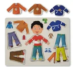 Puzzle încastru îmbracă băiatul, 8 piese - imagine 2