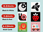 Set 20 Carduri pentru stimulare vizuală, 40 imagini multicolore, 6 – 12 luni Baby Visual - imagine 5