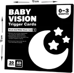 Set 20 Carduri pentru stimulare vizuală, 40 de imagini alb-negru, pentru 0 – 3 luni Baby Vision - imagine 7