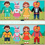 Joc 2 în 1: îmbracă familia și întinde rufele la uscat - imagine 4