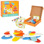 Joc creativ Montessori cu 36 de pietre ceramice