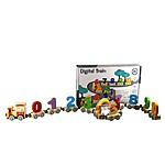 Trenuleț magnetic din lemn cu cifre - imagine 6