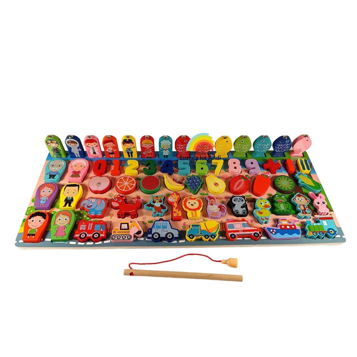 Poze site fundal alb (295) Joc logaritmic Montessori 7 în 1 - imagine 1