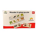 Puzzle de asociere din lemn cu 4 piese - imagine 5