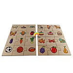 Puzzle de asociere din lemn cu 3 piese - imagine 3