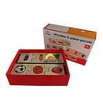 Puzzle de asociere din lemn cu 3 piese - imagine 5