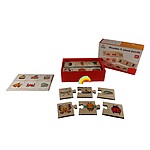 Puzzle de asociere din lemn cu 3 piese