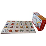 Puzzle de asociere din lemn cu 3 piese - imagine 2