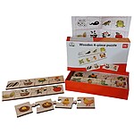 Puzzle de asociere din lemn cu 4 piese