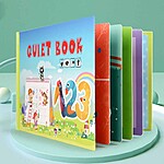 Carte de activitati cu stickere reutilizabile Quiet Book cu Cifre