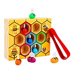 Fagurele cu albine, joc Montessori de asociere și dexteritate - imagine 4