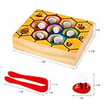 Fagurele cu albine, joc Montessori de asociere și dexteritate - imagine 5