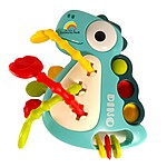 Jucărie senzorială pentru bebeluși Pop-it - model Dinozaur - imagine 6
