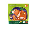 Puzzle din carton cu 6 imagini, piese mari din carton gros, tematică Animale Sălbatice - imagine 2