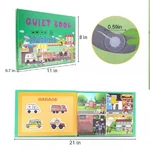 Carte de activitati cu stickere reutilizabile Quiet Book cu Mijloace de Transport - imagine 3