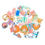 Joc tip puzzle cu anatomia corpului uman, fetiță – în limba română și engleză - imagine 4