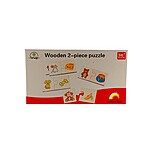Puzzle de asociere din lemn cu 2 piese - imagine 6
