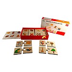 Puzzle de asociere din lemn cu 2 piese