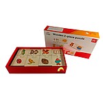 Puzzle de asociere din lemn cu 2 piese - imagine 2