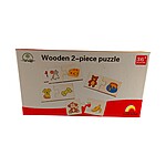 Puzzle de asociere din lemn cu 2 piese - imagine 5
