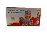 Cuburi de stivuit din lemn – Turn Montessori cu 8 cuburi din lemn cu forme, cifre și animale, limba română - imagine 9