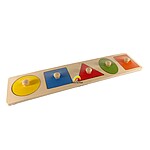 Puzzle încastru Montessori cu 5 forme geometrice