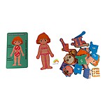 Joc tip puzzle cu anatomia corpului uman, fetiță – în limba română și engleză - imagine 3