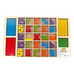 Joc de matematică cu cifre și bețișoare din lemn - imagine 3