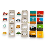 Joc de asociere Guess Who cu mijloace de transport, 24 piese - imagine 5