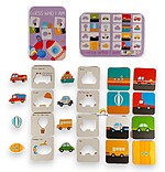 Joc de asociere Guess Who cu mijloace de transport, 24 piese