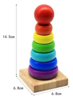 Piramidă de stivuire curcubeu Rainbow Tower, 14 cm - imagine 2