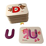 Joc educativ carduri cu litere și cifre din lemn - imagine 3